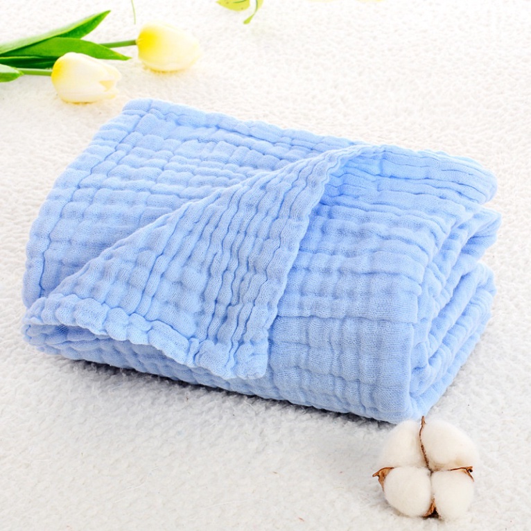 Khăn tắm cho bé 6 lớp vải xô màu trơn - Khăn tắm 6 lớp cho bé nhiều màu