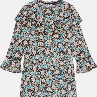 Váy hoa nhí zara sz S dài tay