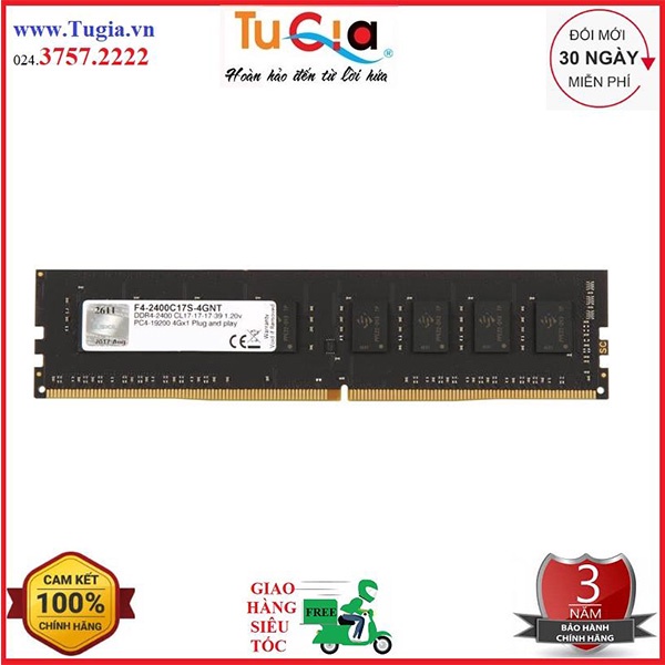 RAM PC GSKill 4Gb DDR42400 F42400C17S4GNT Bảo hành 36 tháng