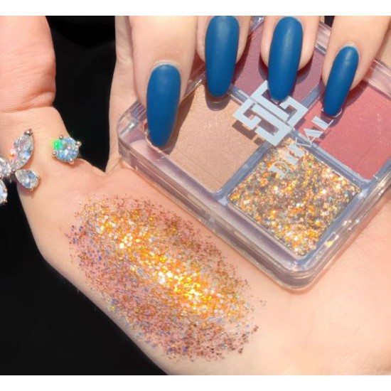 DIKALU  Bảng phấn mắt 4 màu nhũ kim tuyến (Hàng nội địa Trung ) XMB004 | BigBuy360 - bigbuy360.vn