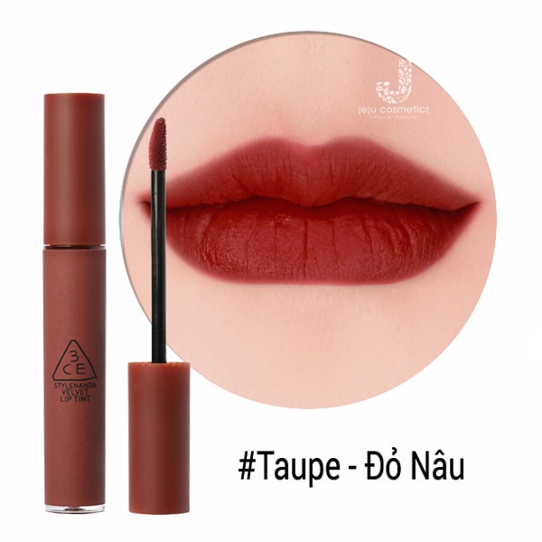 CAM KẾT CHUẨN AUTH- Son 3CE Velvet Lip Tint Taupe Đỏ Nâu