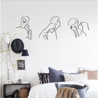 Decal dán tường Sticker trang trí nhà văn phòng, phòng ngủ phong cách Hàn Quốc
