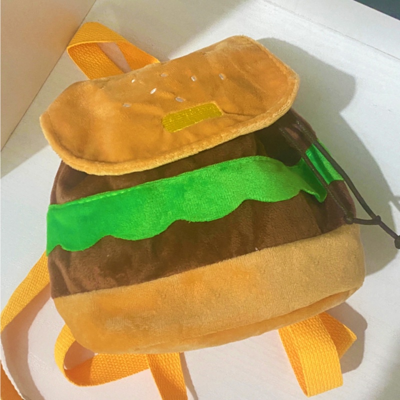 Ba Lô Đeo Vai Cỡ Lớn Kiểu Hoạt Hình Hamburger Dễ Thương Cho Nữ Sinh