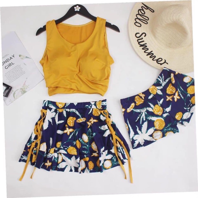 Bán Sỉ Set bộ bơi 3 mảnh(áo+chân váy+quần) | BigBuy360 - bigbuy360.vn