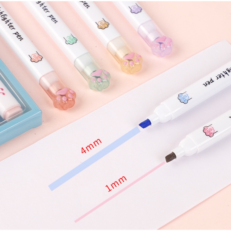 Bút Đánh Dấu Dòng Highlight Bàn Chân Mèo