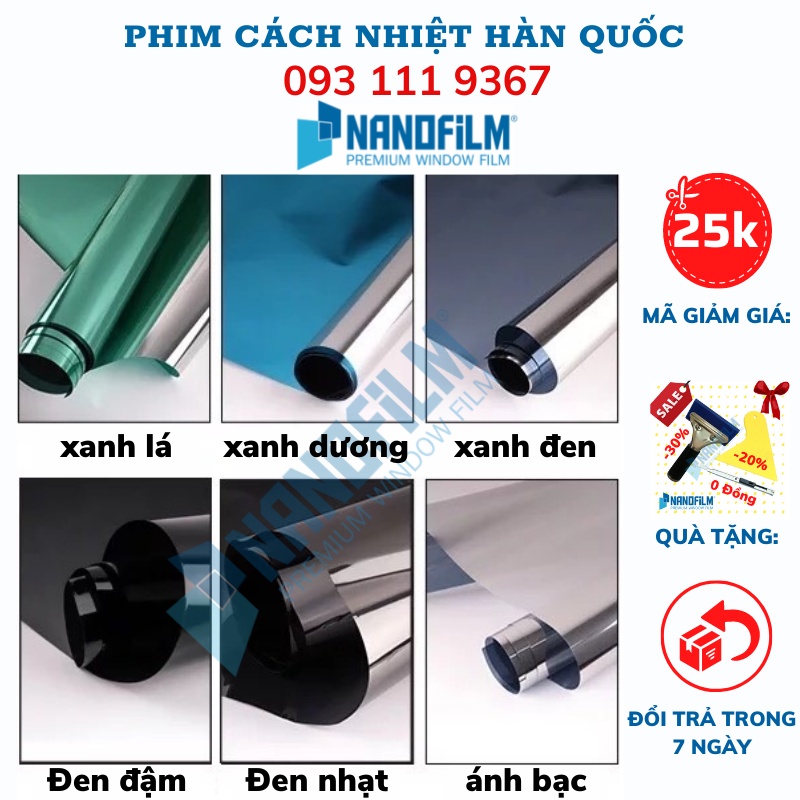 Dán kính chống nắng cửa sổ, phim cách nhiệt, chống tia UV, chống nóng, chống chói hiệu quả. Nhiều màu