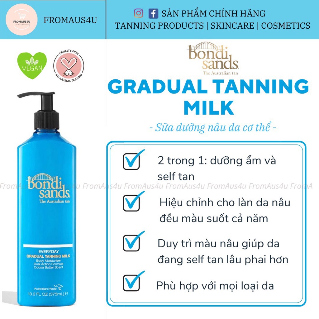 Dưỡng tan da - Bondi Sands Gradual Tanning Milk