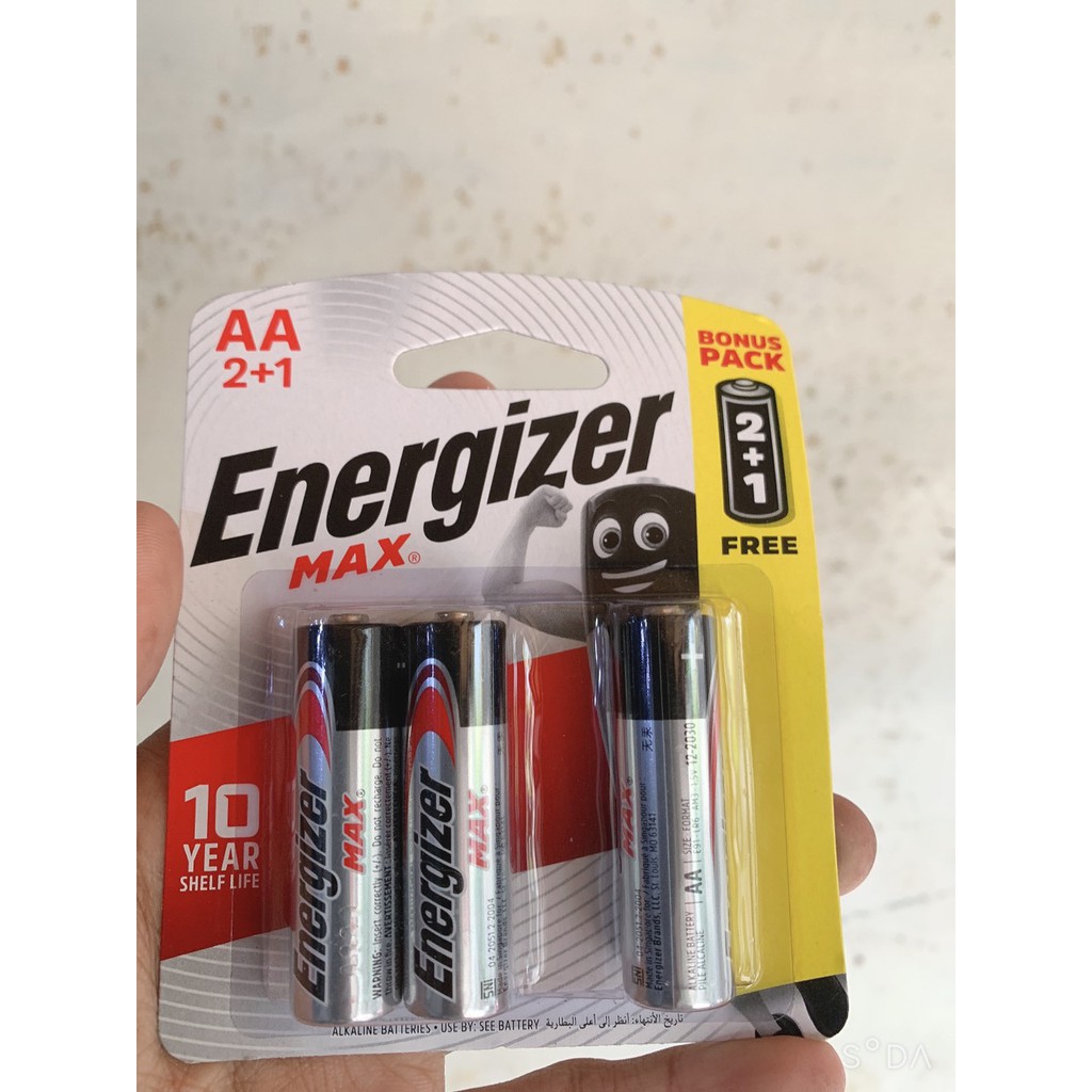 Pin Energizer AA 2+1 tiểu Alkaline 1.5v
