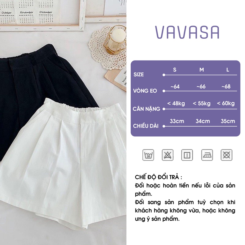 Quần đùi nữ short đũi ống rộng lưng cao mặc nhà bigsize thể thao VAVASA QD01 | WebRaoVat - webraovat.net.vn