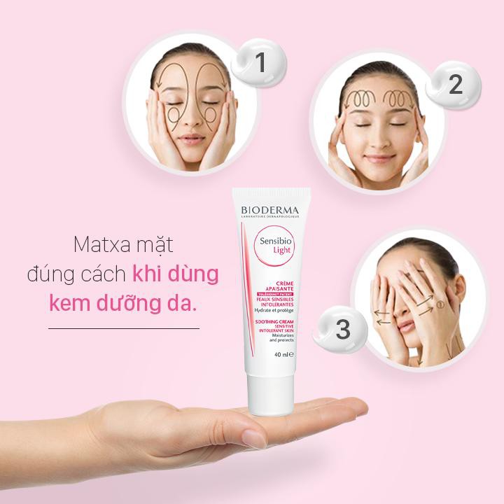 BIODERMA KEM DƯỠNG ẨM CHO DA NHẠY CẢM SENSIBIO LIGHT 40ML