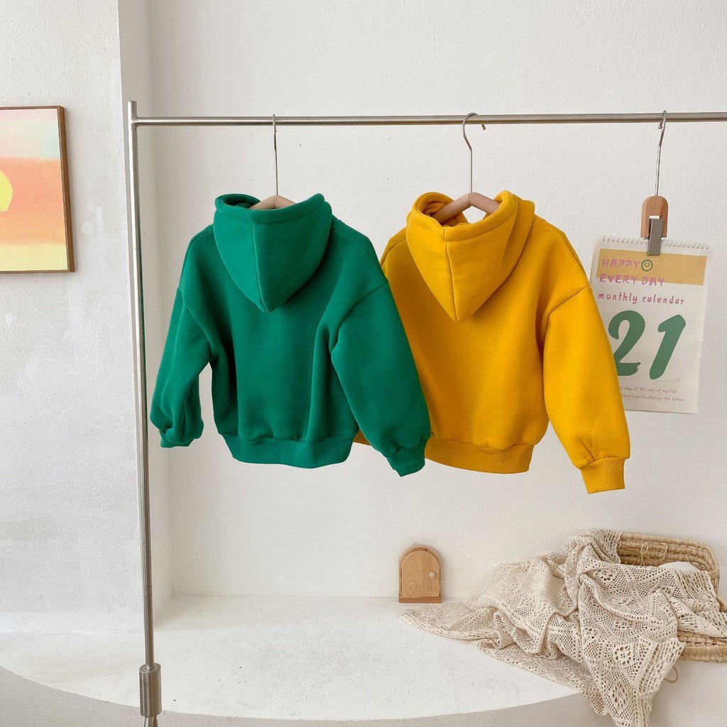 Áo hoodie chất liệu dày dặn giữ ấm cao cấp phong cách thời trang dành cho bé