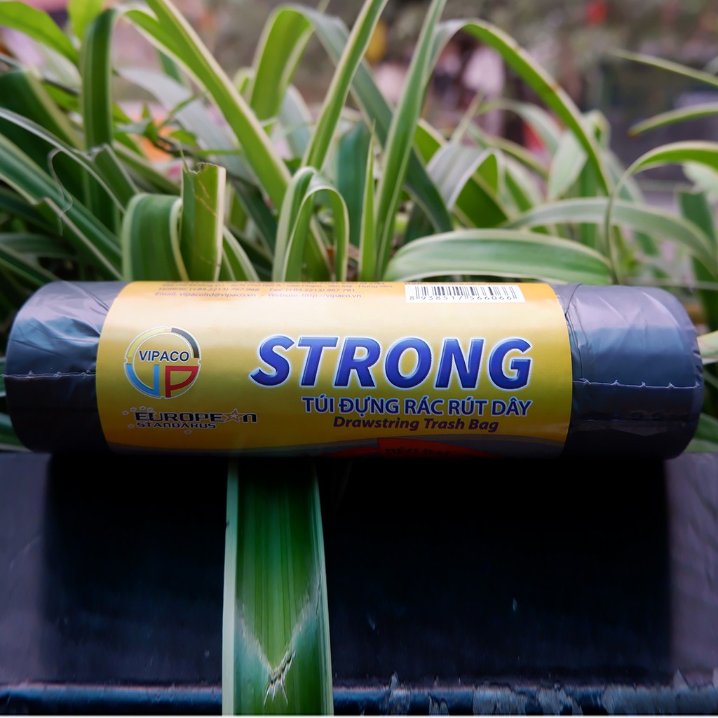Túi đựng rác rút dây siêu chắc Strong Vipaco