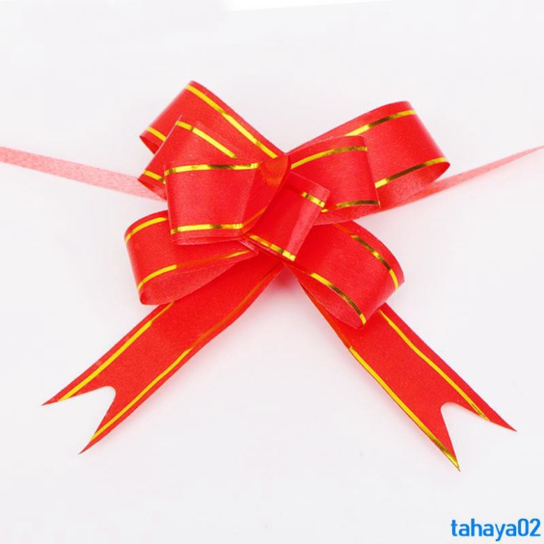 Set túi 10 nơ rút ruy băng gói quà  giao ngẫu nhiên màu đỏ, hồng đậm, hồng nhạt, xanh lá, vàng