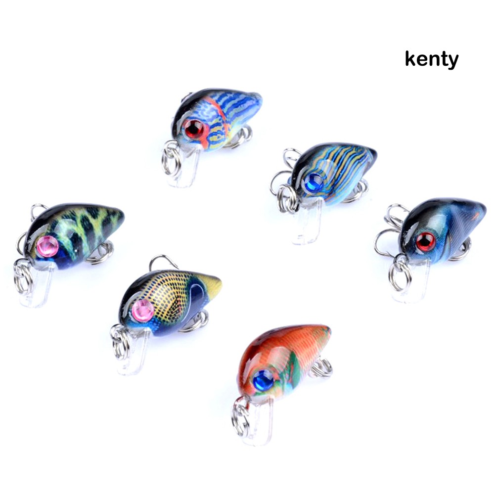 Kt KT Ktt☀6 Mồi Câu Cá Giả Mini 3cm 1.5g