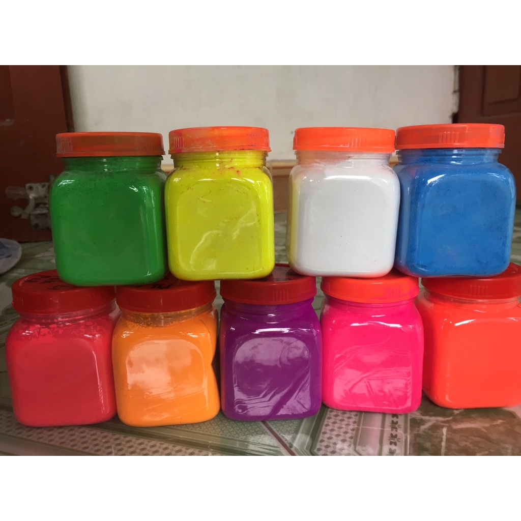 Bột huỳnh quang phát sáng dưới đèn màu hộp 100 gr