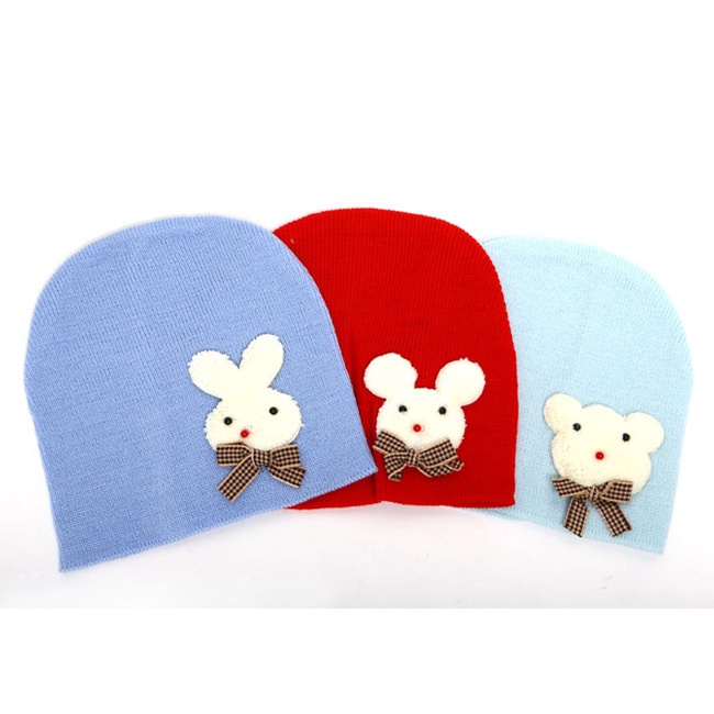 Combo 03 Nón Len Mềm giữ ấm Cho Bé 0 - 12 tháng tuổi