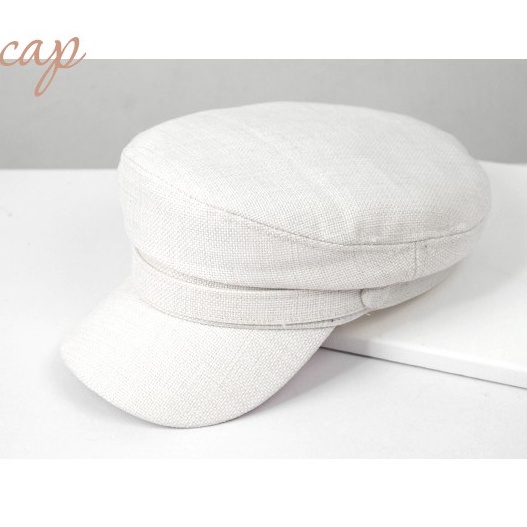 Mũ Beret Chất Liệu Cotton Lanh Phong Cách Thời Trang Đường Phố Hàn Quốc
