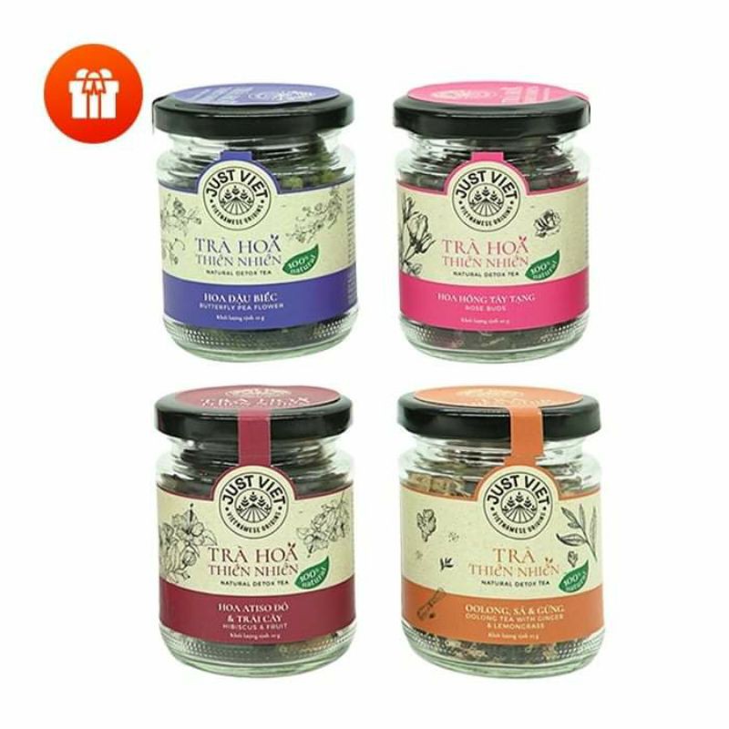 Bonie bee Combo 4 chai mật ong (380gram)Tặng ngay: 4 hủ trà hoa thiên nhiên Just Viet (15gram)