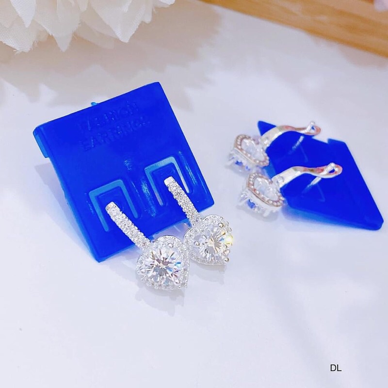 BOONG TAI BẠC TA- BÔNG TAI TIM BẬP CỰC XINH