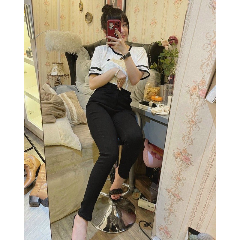 Quần Jeans Basic 6 Màu Cạp Cao, Chất đẹp