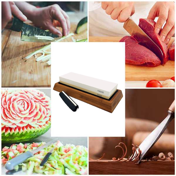 Bộ đá mài dao hai mặt 5000 / 10000 grit cho nhà bếp chất lượng