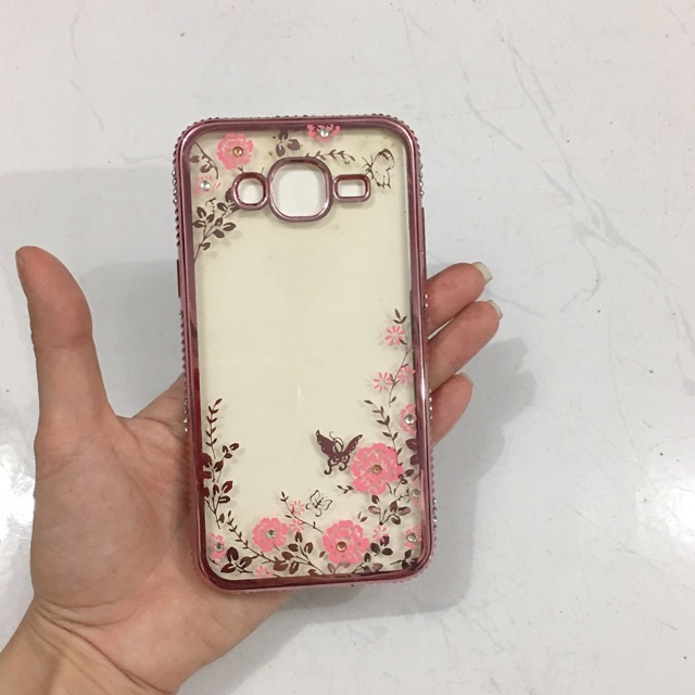 Ốp hoa đính đá viền sam sung J5 (2015)