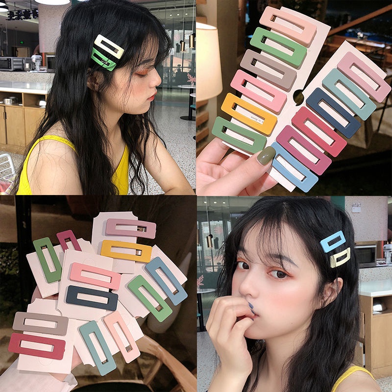  Kẹp Tóc Hình Vuông Kiểu Hàn Quốc Dễ Thương E198