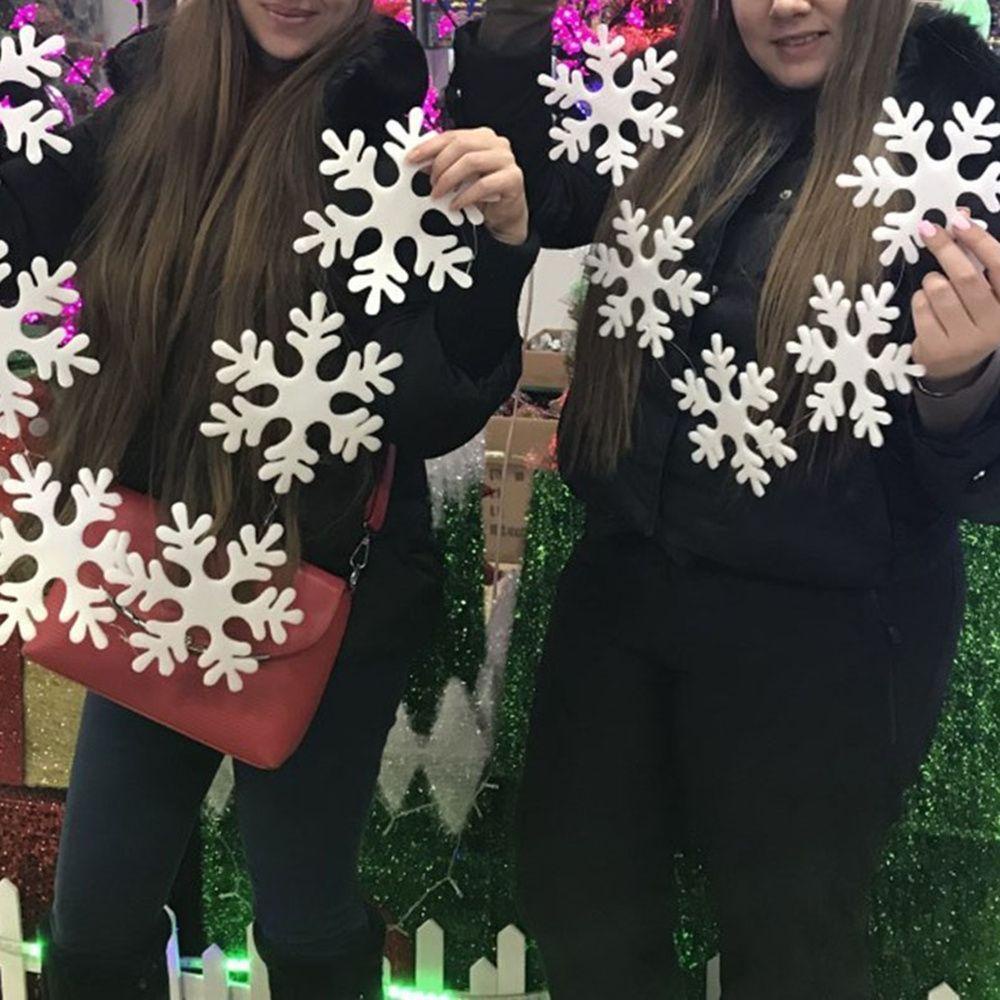 Bộ 2 Bông Tuyết Cao Cấp Treo Trang Trí Cây Thông Giáng Sinh