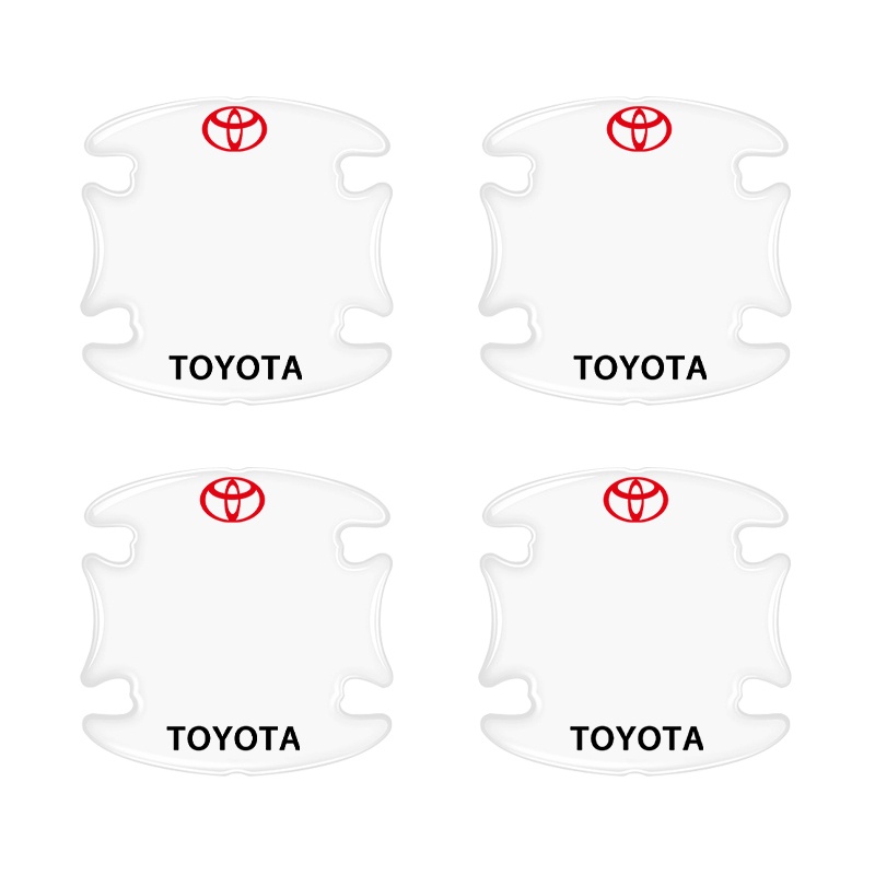Bộ 4 Miếng Dán Chống Xước Hõm Cửa Và Tay Nắm Cửa Xe Ô Tô Chất Liệu Silicon Trong Suốt