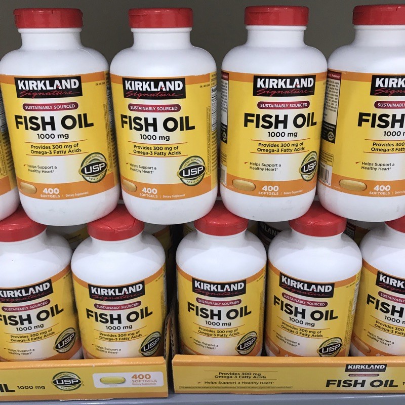 Omega 3 Fish Oil 1000mg Kirkland Của Mỹ hộp 400 viên