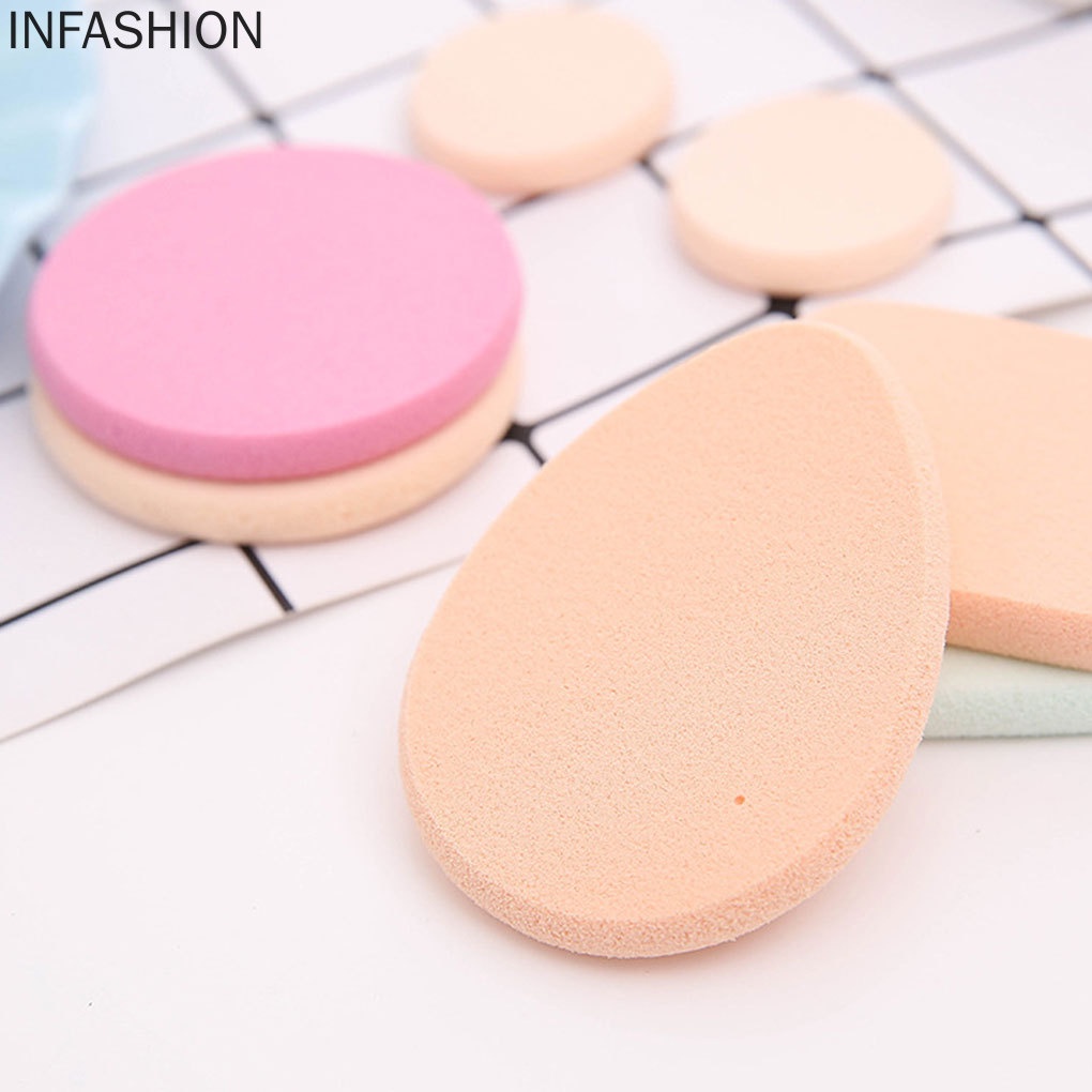 [Hàng mới về] Set 7 mút trang điểm có thể sử dụng khô và ướt tiện lợi hợp vệ sinh