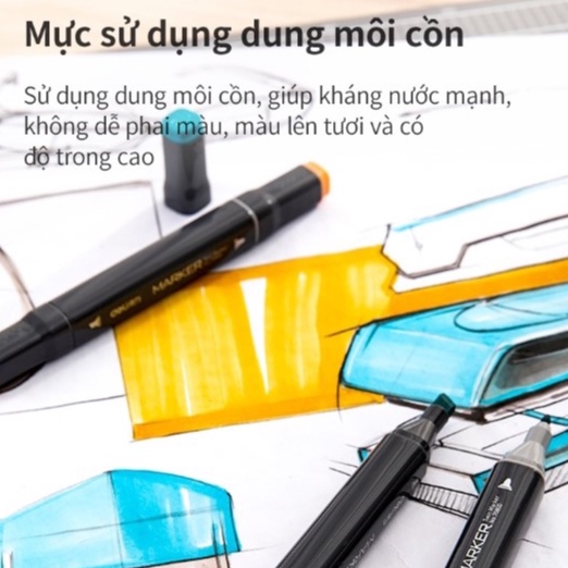 Bút màu marker hai đầu chuyên nghiệp Deli - Chuyên sử dụng vẽ Anime - 70800