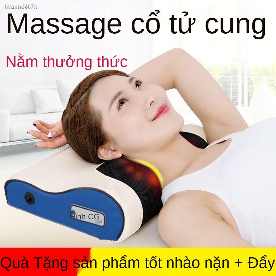 【2021】[Cùng đoạn văn] Máy mát xa cột sống cổ gối massage đa năng gia dụng áo thắt lưng cụ