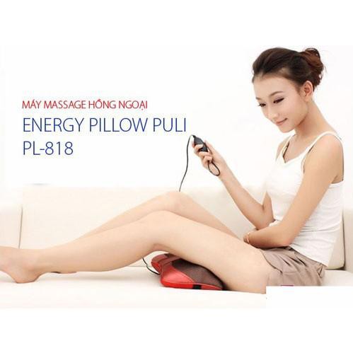 [CHÍNH HÃNG] Gối Massage  Máy Massager Hồng Ngoại 6 Bi Magic Pillow PL-818 thế hệ mới