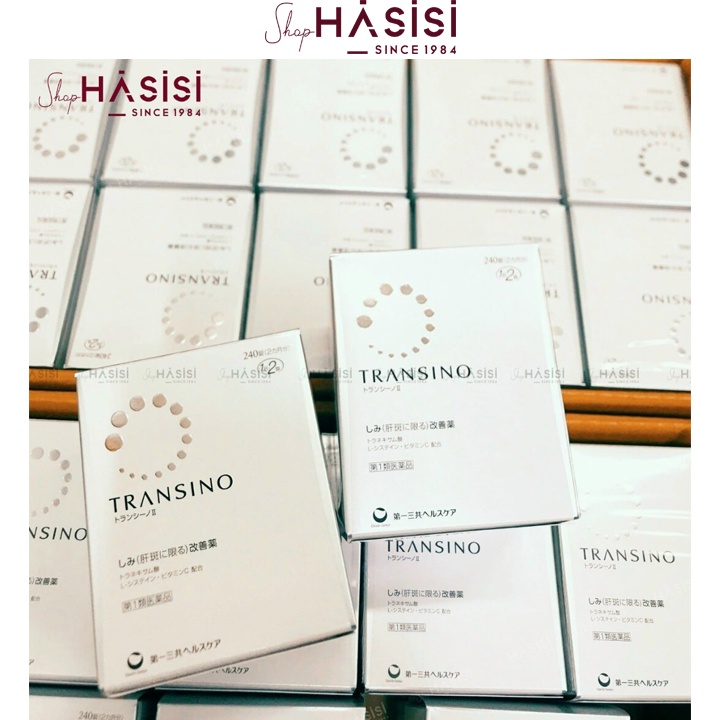 Viên Uống Trắng Da, Mờ Nám &amp; Tàn Nhang TRANSINO (240 Viên - 4 Viên/Ngày)