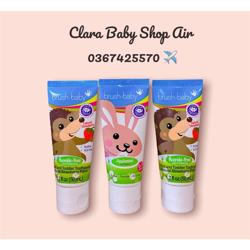 Kem đánh răng Brush baby UK cho bé từ 0-3 tuổi