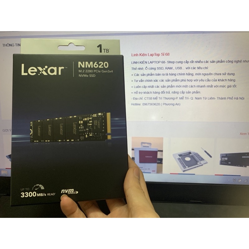 Ổ cứng SSD M2 NVMe Lexar NM620 - 1TB Gen3x4 - LNM620X001T | BigBuy360 - bigbuy360.vn