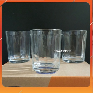 Cốc thủy tinh Sọc cafe trà đá 200ml 6 chiếc