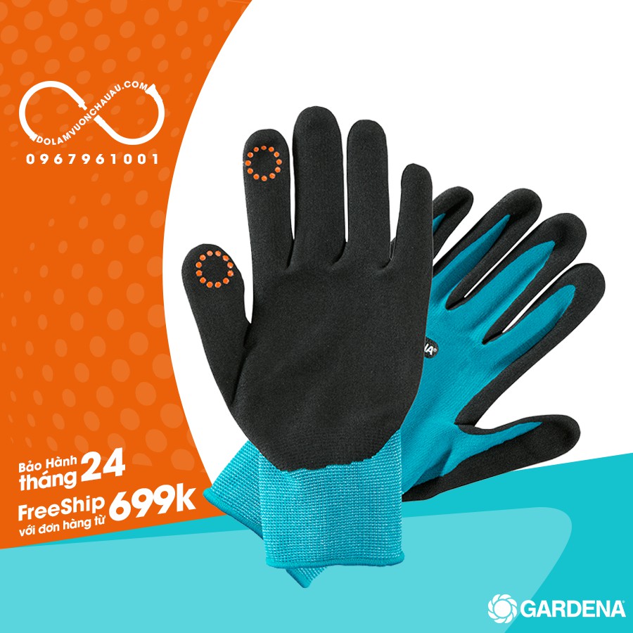 Găng tay làm vườn chống thấm có cảm ứng Size L (Gardena 11512-20)