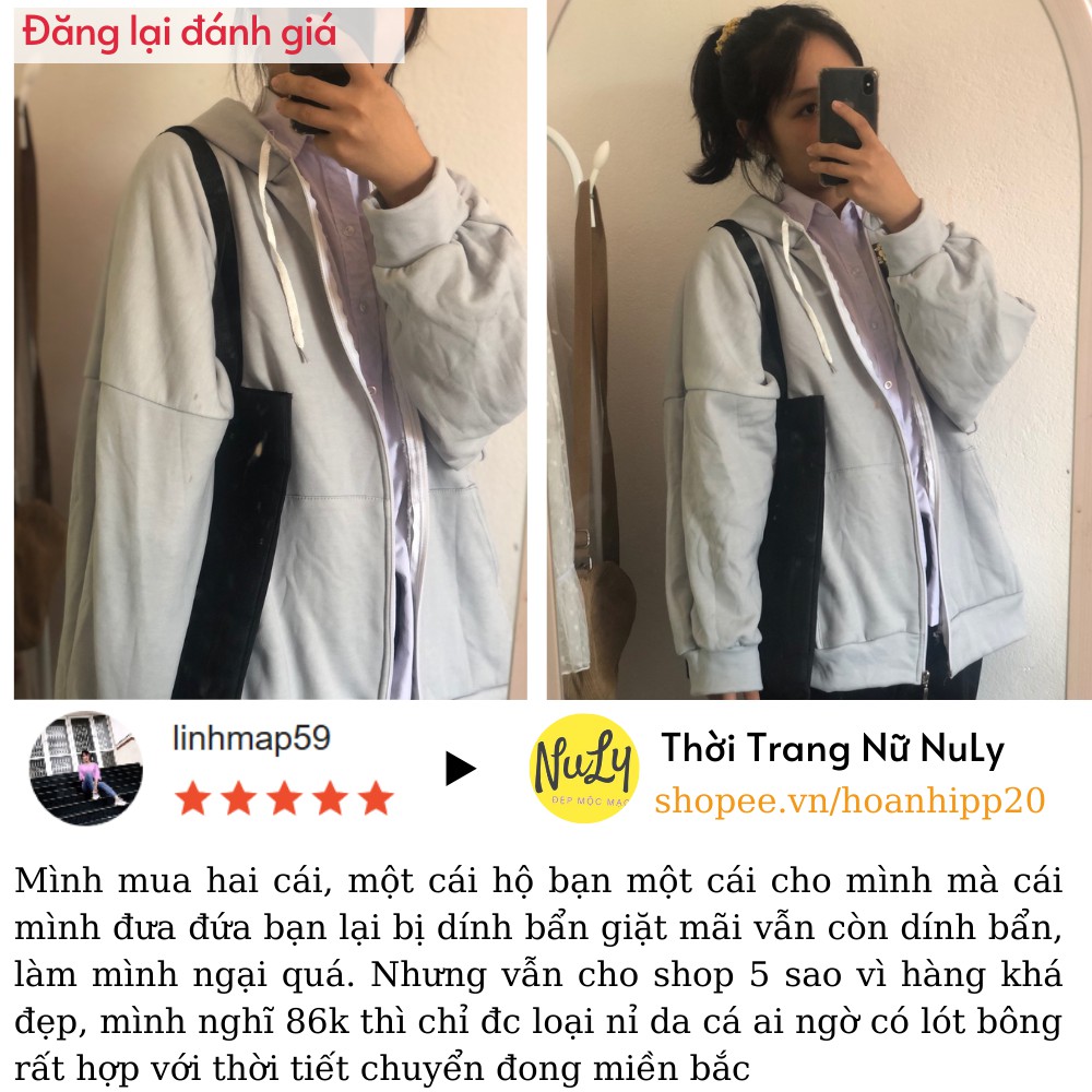 Áo Khoác Hoodie Trơn Unisex Tay Bồng Form Rộng, Chất Nỉ Ngoại Dày Dặn, Mẫu Mới - HDKK | BigBuy360 - bigbuy360.vn