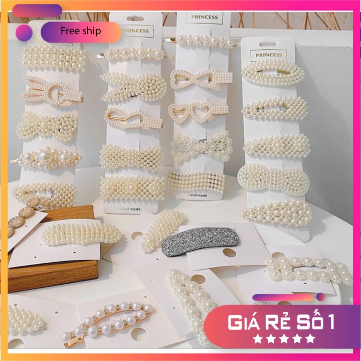 Kẹp Tóc Hàn Quốc Đính Hột Đính Đá Cho Cô Nàng Quý Phái - Kẹp Tóc Nữ  Sang Trọng Nhiều Mẫu Mã