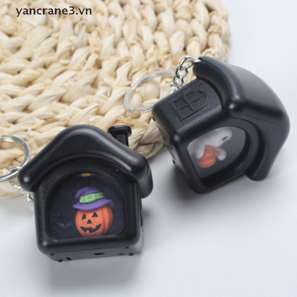 {YAN3} Móc Khóa Phát Sáng Hình Bí Ngô Ma Trang Trí Halloween {yancrane3.vn}