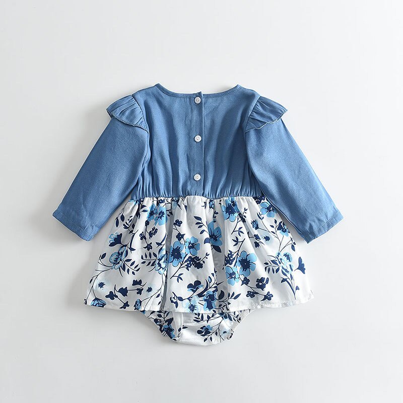 Đầm mẹ và bé BEAR LEADER tay dài phối họa tiết hoa thoải mái thời trang