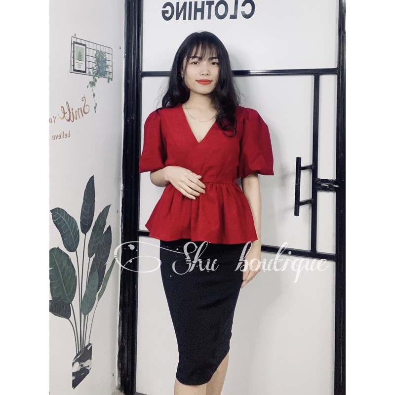 Áo Pelum Tay Bồng SHU Che Khuyết Điểm Đủ Màu Full Size