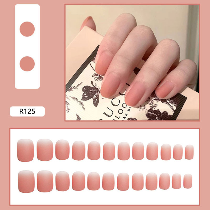 Set 24 Móng Tay Giả R121-R140 Che Phủ Toàn Diện Kèm Keo Dán