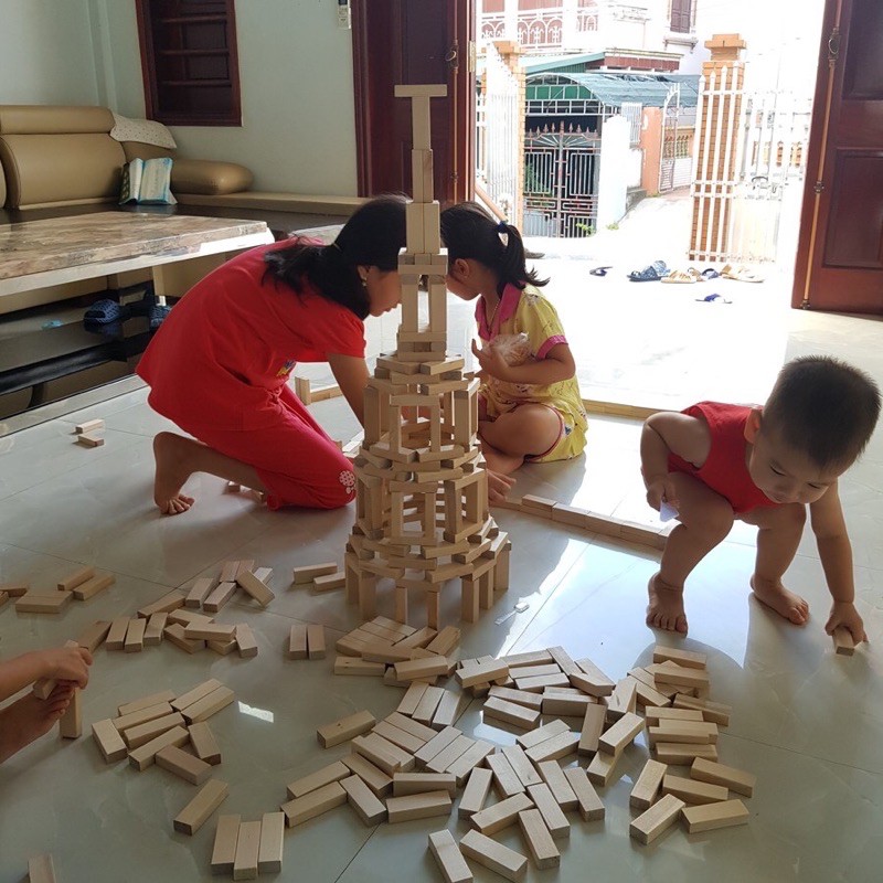 Thanh gỗ / Bộ đồ chơi xếp hình, rút gỗ, domino, montessori....