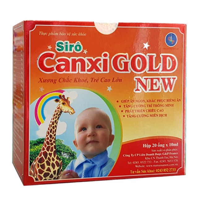 Siro Canxi Gold New GP – Giúp bé ăn ngon miệng, tăng chiều cao, dễ hấp thu, hỗ trợ tiêu hóa