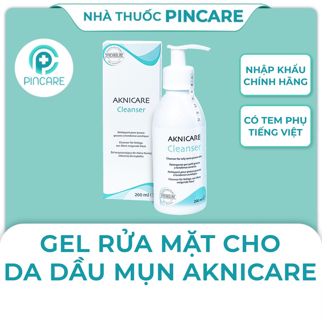 Sữa rửa mặt cho da mụn Aknicare Cleanser 200ml - Hàng chính hãng - Nhà thuốc PinCare