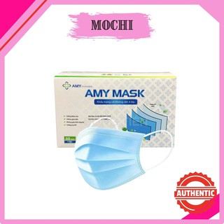 [HÀNG CHÍNH HÃNG] Khẩu Trang Y tế Kháng Khuẩn 4 Lớp AMY MASK Chuẩn Xuất Khẩu ( Hộp 50 Chiếc )