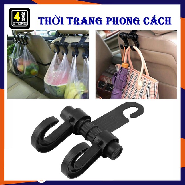 Móc Treo Đồ Sau Ghế Ôtô - Móc treo đồ sau ghế ô tô xe hơi tiện dụng (móc đôi có 2 chỗ treo đồ)